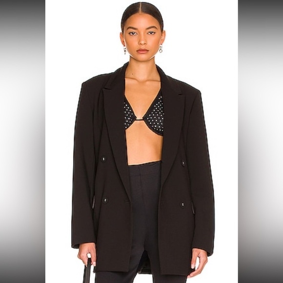 Bardot Jackets & Blazers - Bardot Women's Elegant Oversize   Black Blazer Size Small Formal Party Wear
